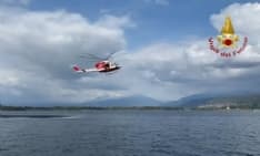 PIVERONE - Vigili del fuoco con l'elicottero per salvare un bagnante - VIDEO