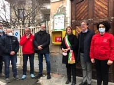 CIRIE' - Inaugurato un defibrillatore in piazza San Martino - FOTO