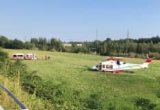 CUORGNE' - Precipita con il parapendio a Salto: una donna trasportata in elicottero al Cto