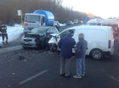 BALDISSERO CANAVESE - Un altro incidente stradale con feriti sulla provinciale per Castellamonte - FOTO E VIDEO