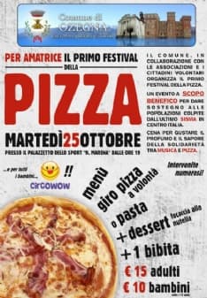 OZEGNA - Festival della Pizza per aiutare Amatrice