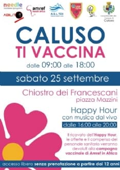CALUSO - Sabato 25 open day ad accesso diretto: «Caluso ti vaccina»