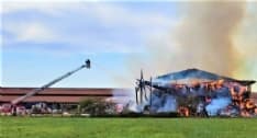 RIVAROLO CANAVESE - Incendio all'azienda agricola Mellano: distrutto il fienile - FOTO e VIDEO