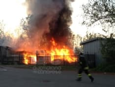 MAPPANO - Incendio devasta il deposito di un'azienda di sedie a rotelle - FOTO