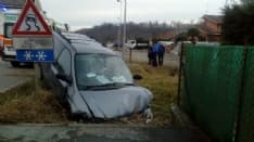 FRONT CANAVESE - Incidente stradale, ferito Franz Paludetto, proprietario del castello di Rivara - FOTO
