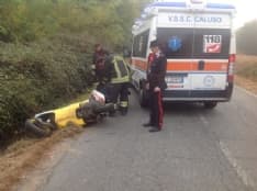LUSIGLIE' - Cade con lo scooter nel canale: un ferito - FOTO e VIDEO