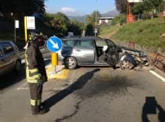 IVREA - Incidente stradale: una donna ferita - FOTO e VIDEO