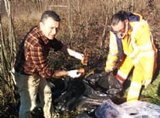 CASTELLAMONTE - Resti di animali abbandonati sulla strada - FOTO