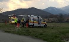 RIVARA - Cade dalla scala, anziano elitrasportato al Cto - VIDEO