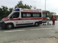 RIVAROLO - Scontro tra moto e bicicletta sulla provinciale - FOTO