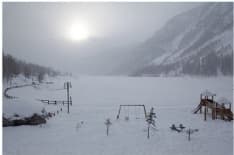 CERESOLE REALE - VALANGA TRAVOLGE UN GATTO DELLE NEVI