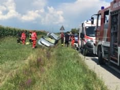 BOSCONERO-RIVAROLO CANAVESE - Brutto incidente stradale sulla 460 - FOTO E VIDEO
