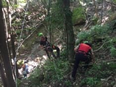 BROSSO - Parapendista precipita dopo il lancio dal monte Cavallaria e resta appeso agli alberi - FOTO
