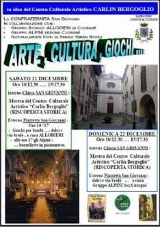 CUORGNE' - Arte, cultura, giochi con il centro culturale artistico Carlin Bergoglio