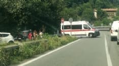 PONTE PRETI - Cade con la moto sulla provinciale: ragazzo ferito - FOTO