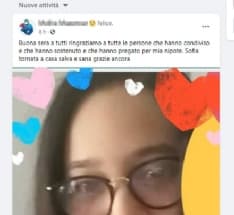 CUORGNE' - Sofia è tornata a casa: la sedicenne ieri sera ha riabbracciato la famiglia