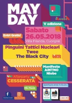 CUORGNE' - Sabato 26 maggio il May Day Festival con i Pinguini Tattici Nucleari