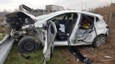 TANGENZIALE - Incidente tra gli svincoli di Borgaro e Caselle - FOTO