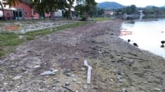 CANDIA CANAVESE - Lago ai minimi storici: -150 centimetri d'acqua. Il Comune lancia l'allarme - FOTO