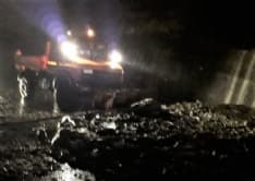 INGRIA-RONCO - Frana sulla Sp47 a causa della forte pioggia - FOTO