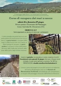 CHIAVERANO - Parte il corso per imparare a recuperare i muri a secco