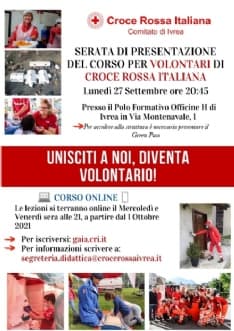 IVREA - Nuovo corso per diventare volontari della Croce Rossa