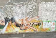 VALPERGA - Scritte contro l'anarchico Alfredo Cospito: deturpato il murales dell'Anpi - FOTO