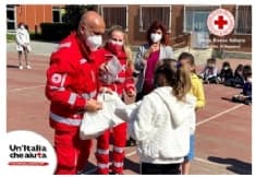 MAPPANO - Le mascherine Cri ai bambini delle scuole elementari e medie - FOTO