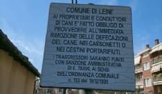 LEINI' - Deiezioni canine, chi non le raccoglie paga una multa salata... in lire