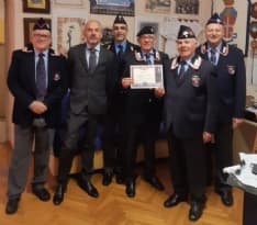 SAN GIORGIO CANAVESE - Antonio Ricco rieletto alla presidenza dell'Associazione Nazionale Carabinieri - FOTO