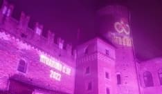 RIVAROLO CANAVESE - Il castello Malgrà illuminato di rosa per la tappa del Giro d'Italia - FOTO e VIDEO
