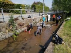 CASTELLAMONTE - Volontari a «caccia» di rifiuti: ripulita la Roggia dei Mulini - FOTO