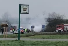 LEINI' - Porsche in fiamme sulla 460: intervento di vigili del fuoco