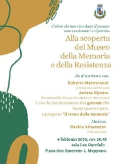 MAPPANO - Giorno della Memoria: incontro con il «Museo diffuso della Resistenza»