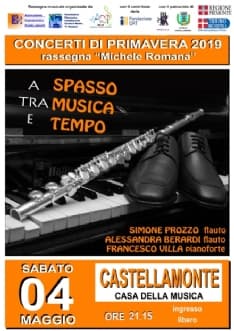 CASTELLAMONTE - I «Concerti di Primavera» dedicati a Michele Romana