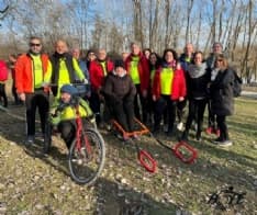 CANAVESE - Le magliette gialle della Hope Running alla tappa 73 di «Cammino per l'Italia»