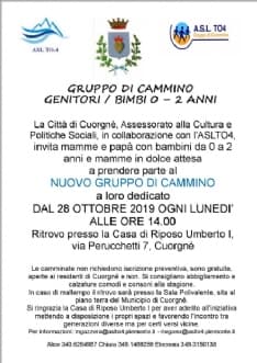 CUORGNE' - Parte un gruppo di cammino per gestanti, neo mamme e neo papà