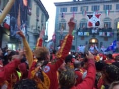 CARNEVALE DI IVREA - VINCONO I DIAVOLI, SECONDI I TUCHINI, TERZI GLI ARANCERI DELLA MORTE - FOTO