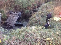 RIVAROLO CANAVESE-OZEGNA - Due morti alla curva del Bogo. Auto ribaltata in un canale - FOTO
