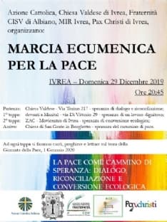 IVREA - Marcia ecumenica per la pace: una tappa davanti alla sede Manital