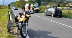 CASTELLAMONTE - Incidente a Spineto, ferito un motociclista 70enne - FOTO