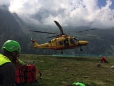 LOCANA - Alpinista ferito salvato dal soccorso alpino - FOTO