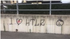IVREA - Cancellate dal Comune le scritte neonaziste in via Dora Baltea