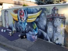 CUORGNE' - Tra passato e futuro, la città si colora con Goldrake - FOTO