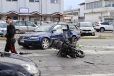 BUROLO - Incidente stradale: motociclista ferito gravemente - FOTO