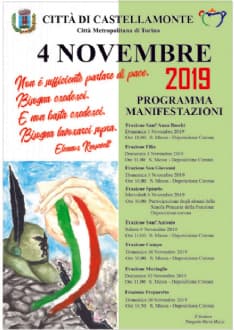 CASTELLAMONTE - Celebrazioni del IV Novembre con i ragazzi delle scuole