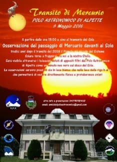 ALPETTE - All'osservatorio si ammira il passaggio di Mercurio