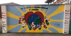 FAVRIA - Nel murales «Ciò di cui tutti abbiamo bisogno è Amore»