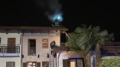 LEVONE - Allarme incendio in una casa, intervento dei pompieri