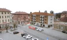 CASTELLAMONTE - Così sarà la nuova Piazza Repubblica finiti i lavori della palazzina - FOTO